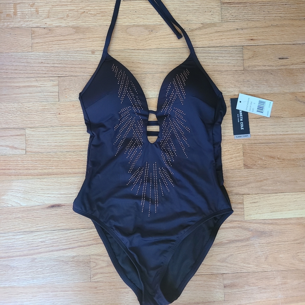 Kenneth Cole Studded Push-Up swimsuit Size Small